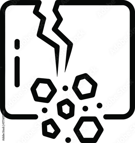 Broken screen repair service cracked phone fix damaged display replacement eps silhouette