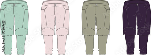 Stylish Capri Pants Set in Four Chic Color Options