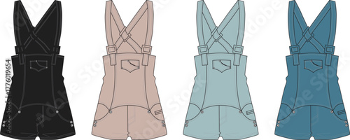 Cute Overalls in Different Colors A Fashionable Outfit Choice