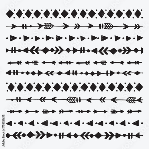 Handcrafted Tribal Pattern Vector Set