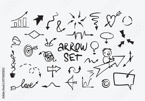 Cheerful Hand Drawn Arrow Collection