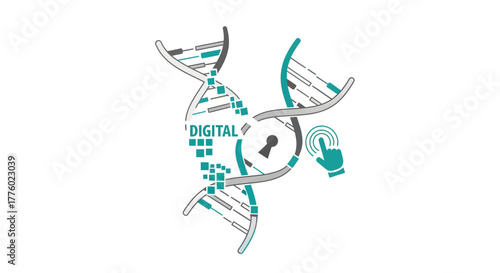 Safeguarding digital innovation with modern DNA security, highlighting data protection and access control for cutting-edge technology solutions