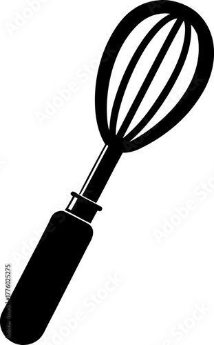 Retro Egg Beater Silhouette Illustration