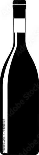 Simple Wine Bottle Silhouette Icon