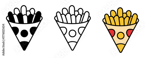 Isolated vector illustration of french fries