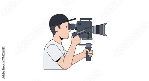 Filmmaker in Action: Capturing Moments with Professional Camera