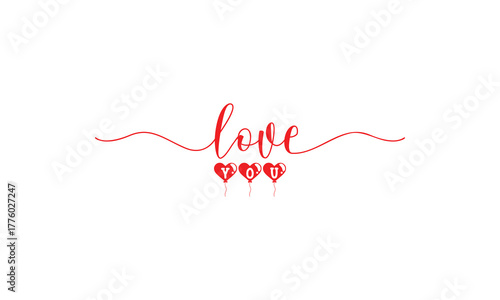 Romantic hand-lettered “love you” script design, perfect for Valentine’s gifts, anniversary cards, wall art, couple shirts, Cricut and Silhouette projects, stickers, wedding decor, and printable love 