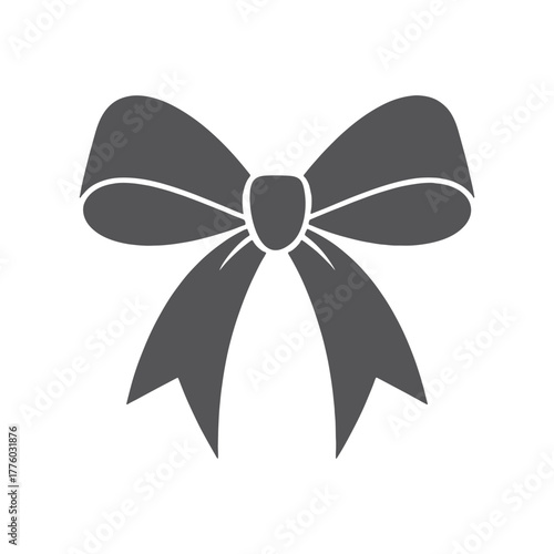 Elegant Black Ribbon Bow, Vector Silhouette, Minimal, Decorative, holiday decoration, Gift Wrapping Designs, Stylish, Graphic Design, Classic, Designers, Vector Icons, Simple Ribbon Bow, symbols, tie,