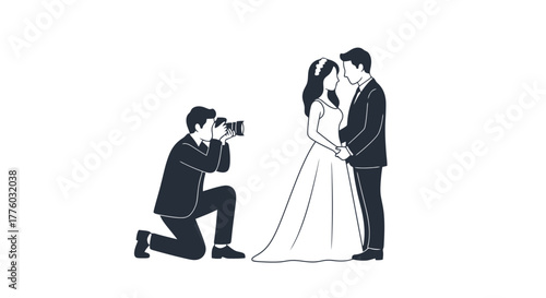 Wedding Photographer Capturing a Bride and Groom's Special Moment