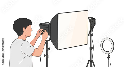Photography Setup: Adjusting Studio Lighting for a Shoot