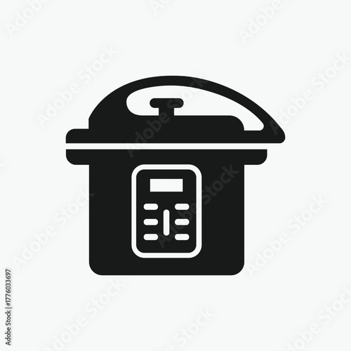 Pressure cooker, Rice cooker, Steamer Cooker, Multicooker icon vector