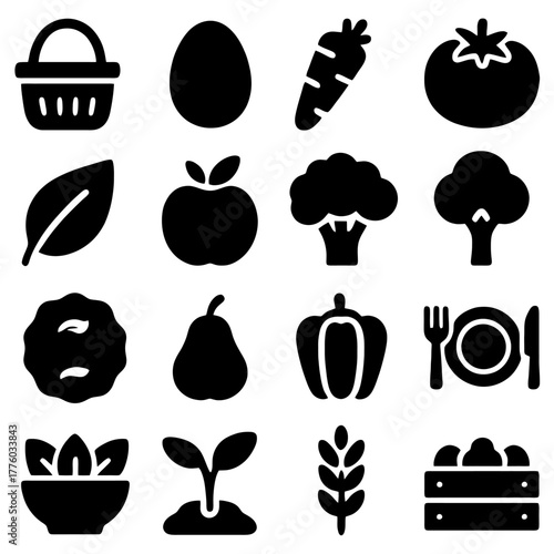 Wholesome Harvest: An assortment of fresh, healthy produce, meticulously arranged and presented, showcases nature's bounty and culinary delight.