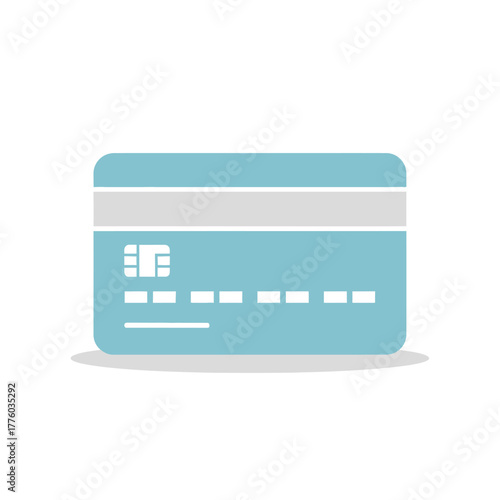Credit Card Flat Design with Chip