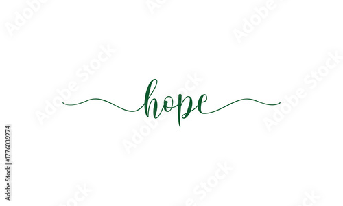 Elegant hand-lettered “hope” text in modern script style, perfect for inspirational wall art, motivational prints, faith decor, DIY crafts, Cricut and Silhouette projects, shirts, stickers.