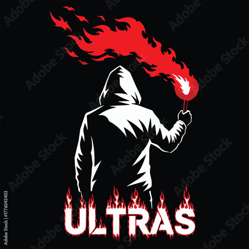 hooligan and ultras desing for tshirt dan logo