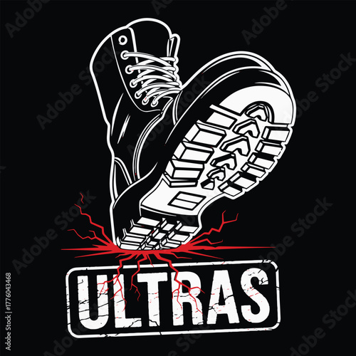 hooligan and ultras desing for tshirt dan logo