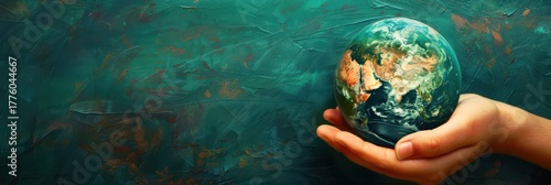 Global awareness for anti corruption day: protecting our planet for a better future. Horizontal banner. Copy space. Problem of bribery and corruption concept