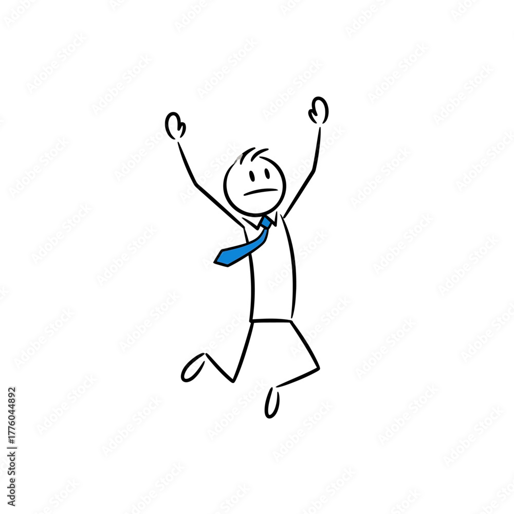 Fototapeta premium Stickman Success Celebration