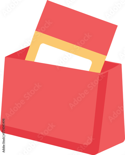 red wallet with credit card