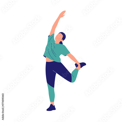 Man doing stretching exercise illustration