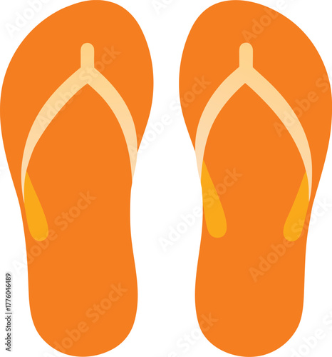 orange flip flops