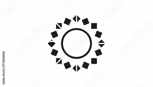 Abstract sun icon vector graphic scalable vector illustration for digital and print media