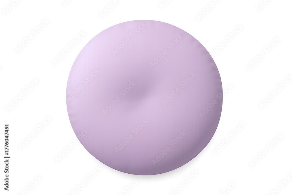 Fototapeta premium Purple soft abstract donut cushion top view