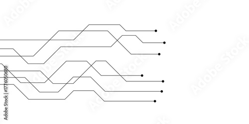 Abstract futuristic circuit board Illustration, Circuit board with various technology elements. Circuit board pattern for technology background. Vector illustration