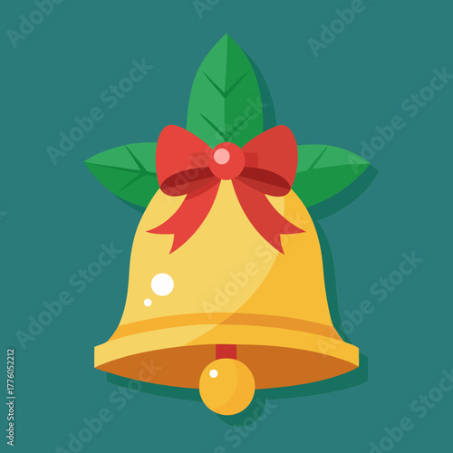 christmas bells with red ribbon