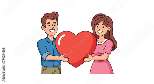 Couple Holding Heart A Symbol of Love and Connection Between Two People