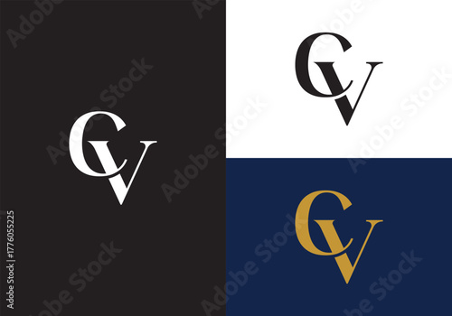 CV / VC Monogram Logo Design