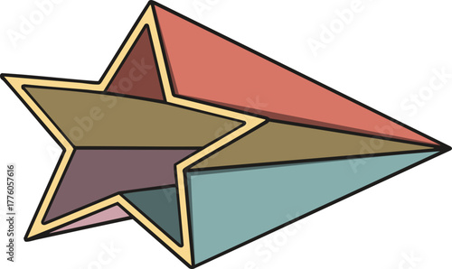 abstract origami star