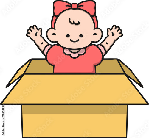 a baby in a box