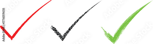 Check mark icons. Check marks symbol, logo. Green checkmark Illustration