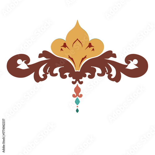 Chinese style vector ethnic headwear pattern