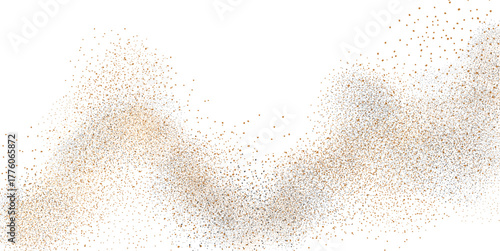 Scattered brown and black dots on white background abstract pattern vector