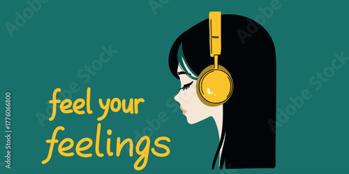 vector illustration feel your feeling abstract banner