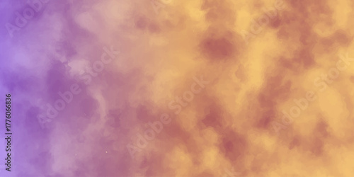 Abstract fiery hot blue and orange sky with clouds and smoke texture backgrounds
