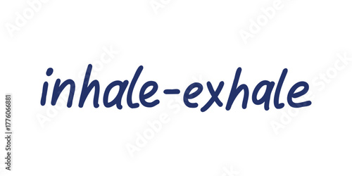 vector illustration slow breath wellness poster