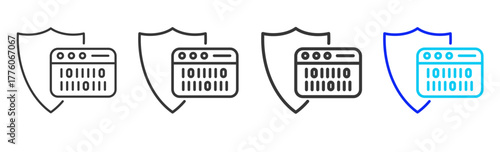Network Infrastructure icon set collection in creative outline style for business and corporate projects featuring multiple thickness variations suitable for information technology design