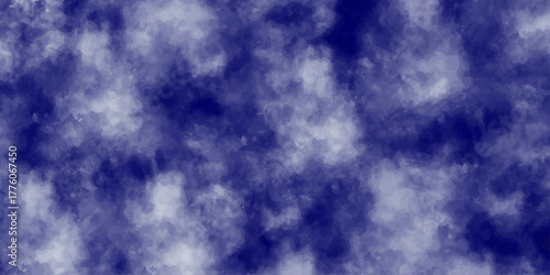 Blue sky background with abstract clouds, white cloudscape, and summer sun light