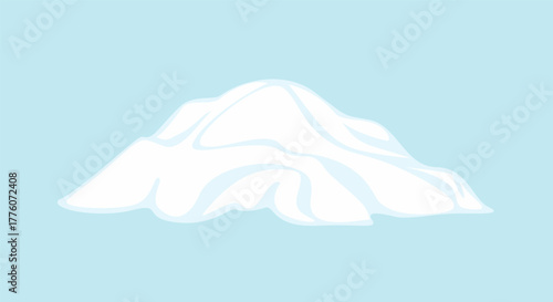 Snowdrift isolated on white background. Winter design element. Vector cartoon flat illustration. 