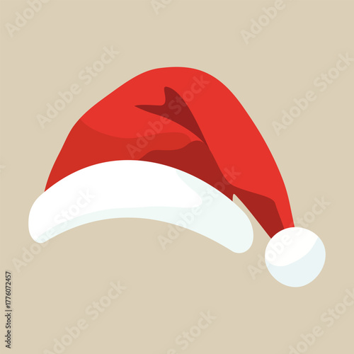 Santa hat of Christmas and New Year's Eve