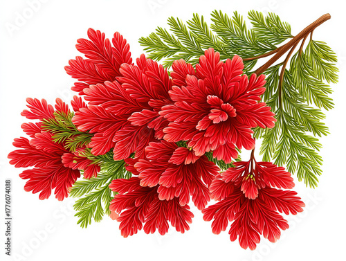a single Christmas branch i...