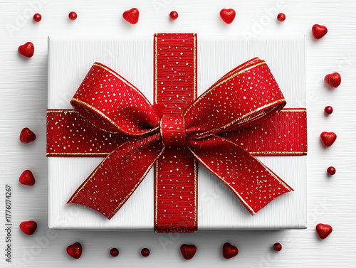 an empty Christmas gift box...