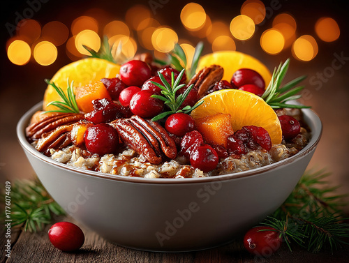 bowl of Christmas porridge