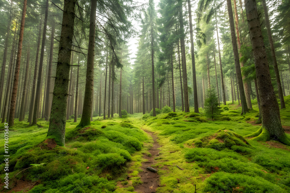 Fototapeta premium footpath in the woods