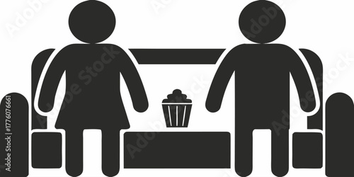 Cozy night in watching movies with a treat together, couple relaxing on sofa, sharing moments, enjoying leisure time, comfortable living lifestyle