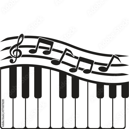 Piano icon vector ilustration template