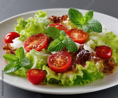 salad plate isolated